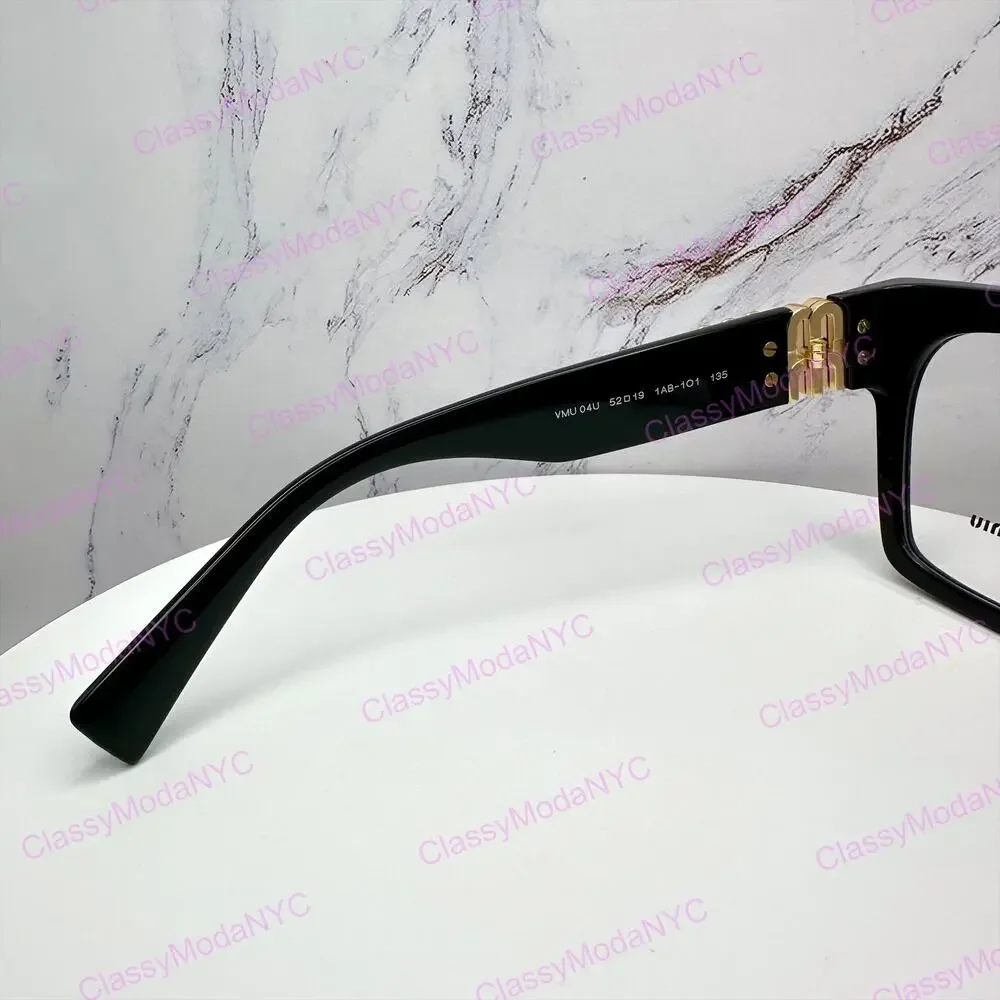 MIU MIU Womens Eyeglasses Black Square Full Rim frames 52-19mm Rx-able Womens